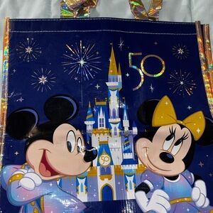 Disney Mickey and Minnie Party Tote Bag - Blue and Gold